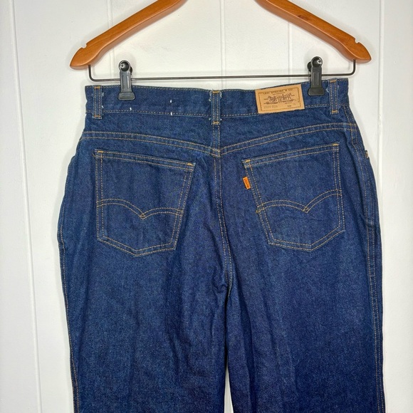 VINTAGE Levi’s Orange Tab Denim Jeans Women’s Size 16 Dark Wash Made in USA - Picture 6 of 9